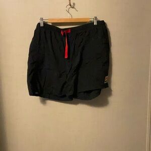 Black Flat Front Shorts with Relaxed Fit